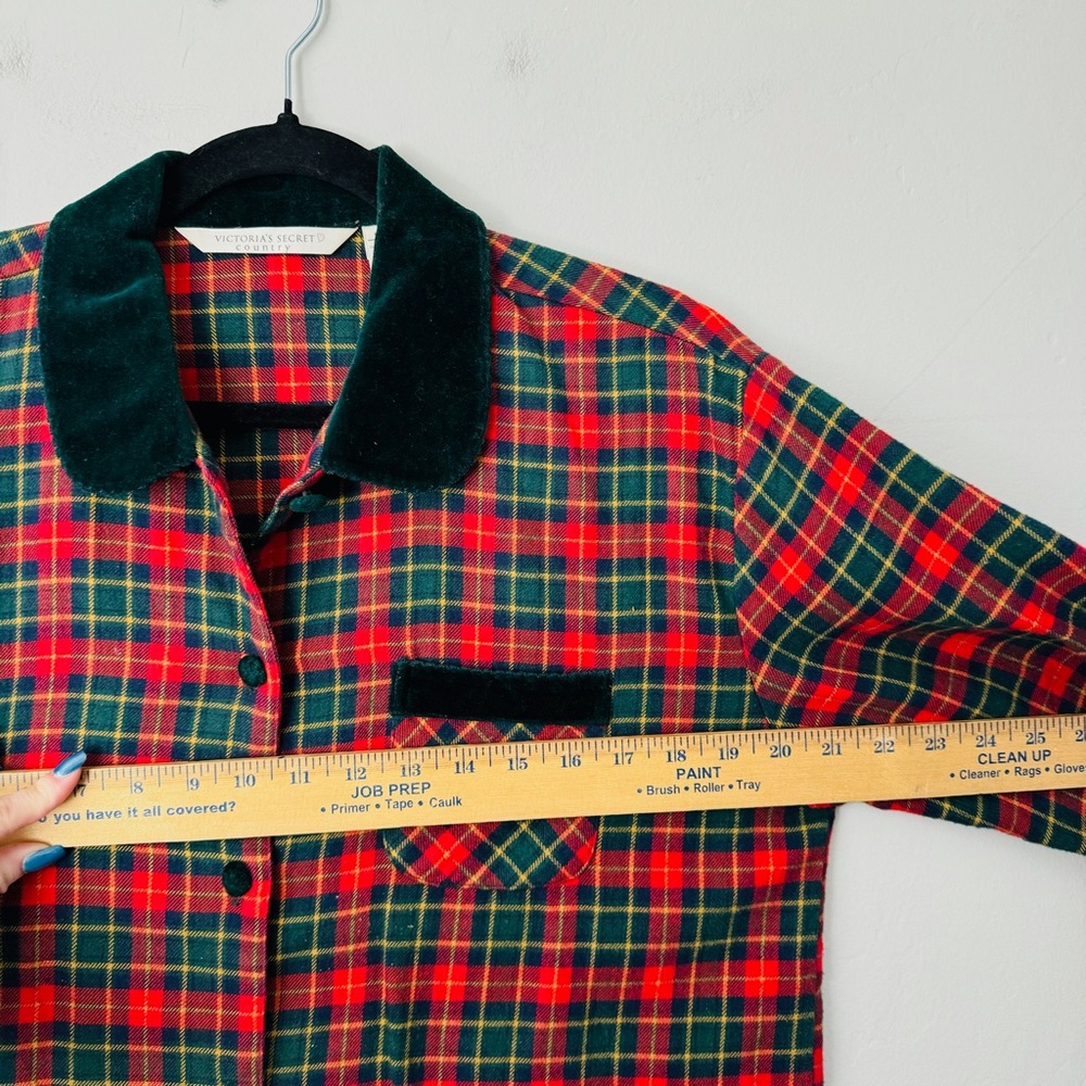 Victorias Secret Country Vintage Plaid Red and Green Pajamas Set Women’s Size XS - Picture 7 of 12